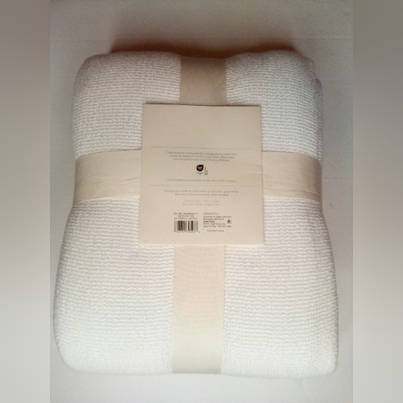 King Micro Waffle Bed Blanket White - Casaluna - Picture 8 of 12